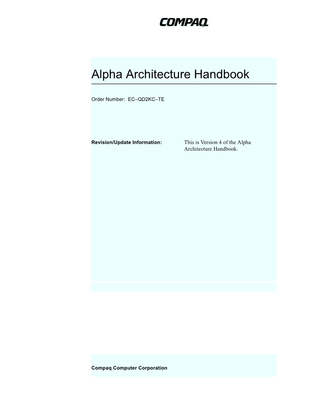 Alpha Architecture Handbook