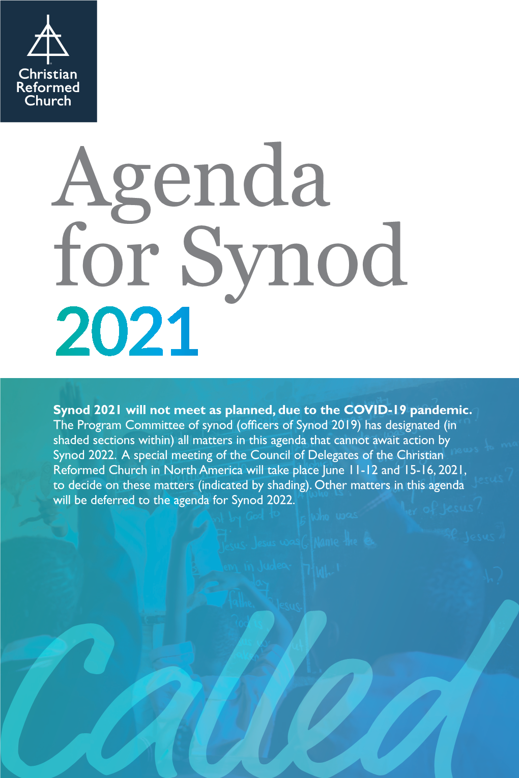 Agenda for Synod 2021 2021