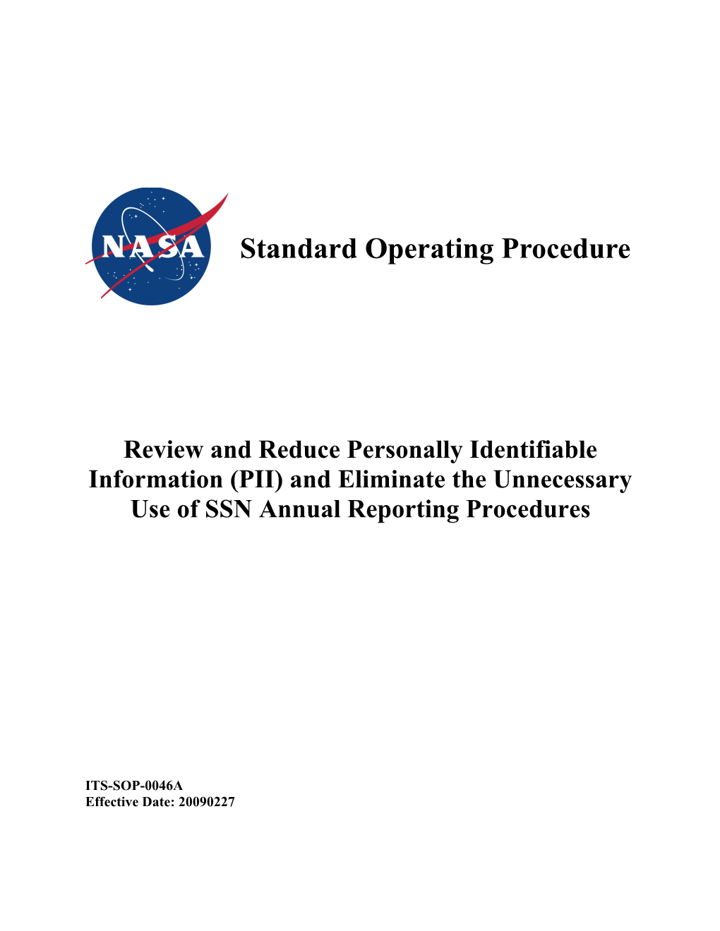 SOP Forreview and Reducing PII