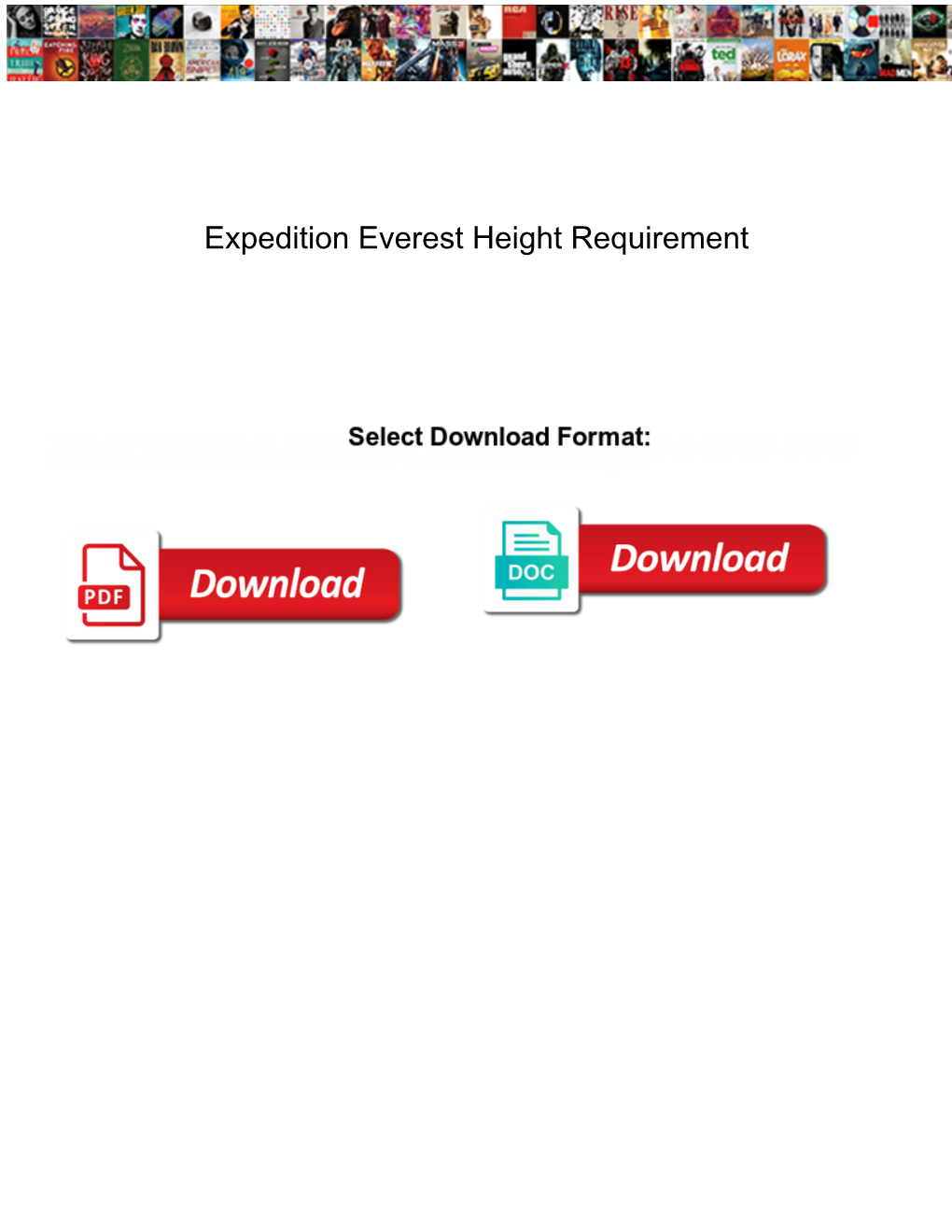 Expedition Everest Height Requirement