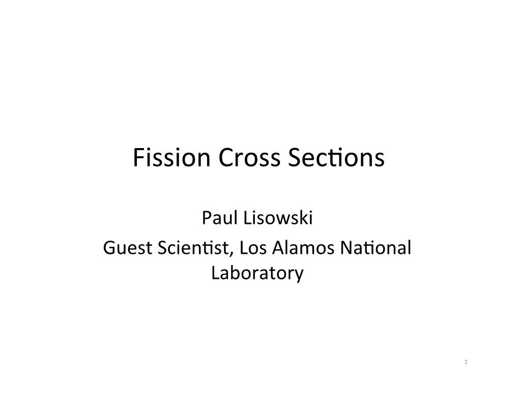 Fission Cross Sec#Ons
