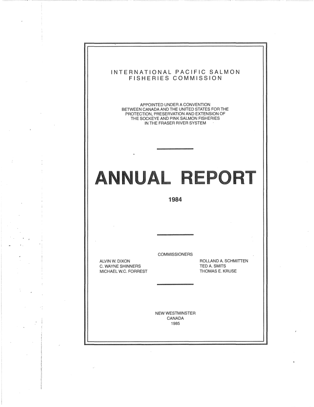IPSFC Annual Report 1984