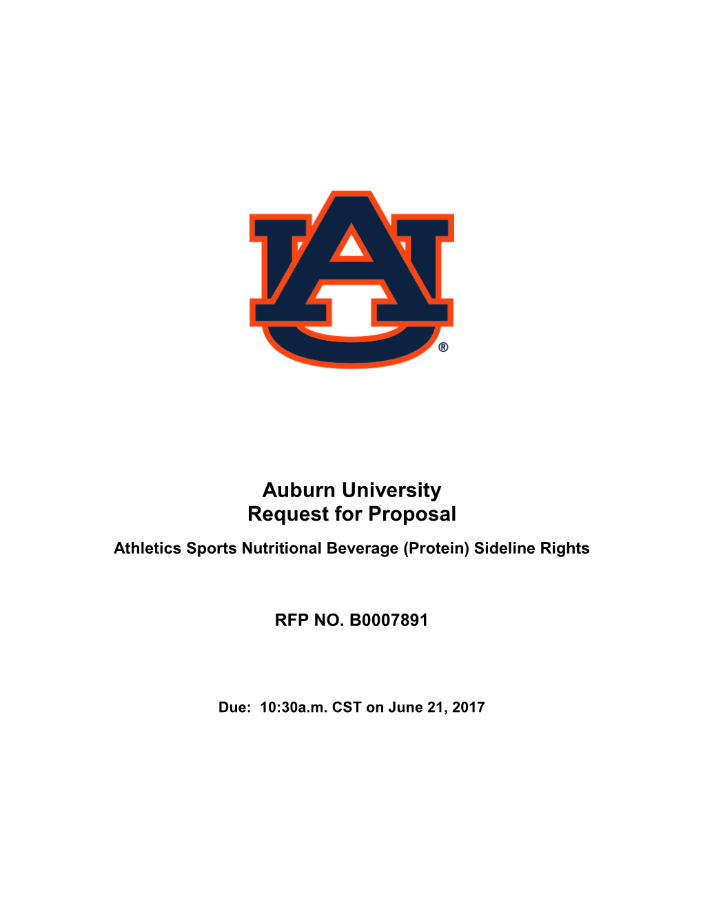 Auburn University Request for Proposal