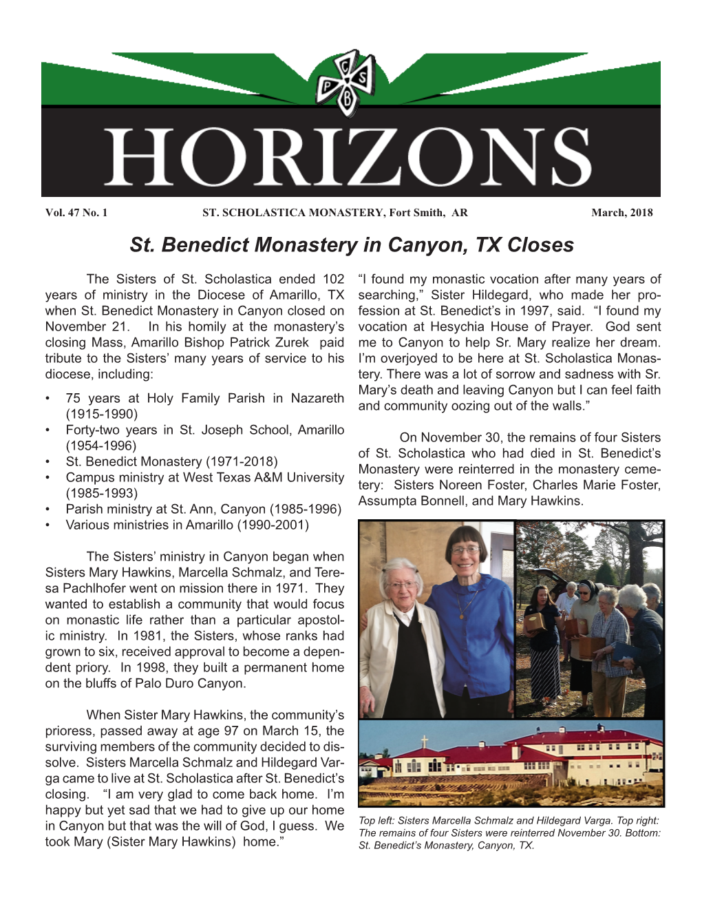 St. Benedict Monastery in Canyon, TX Closes