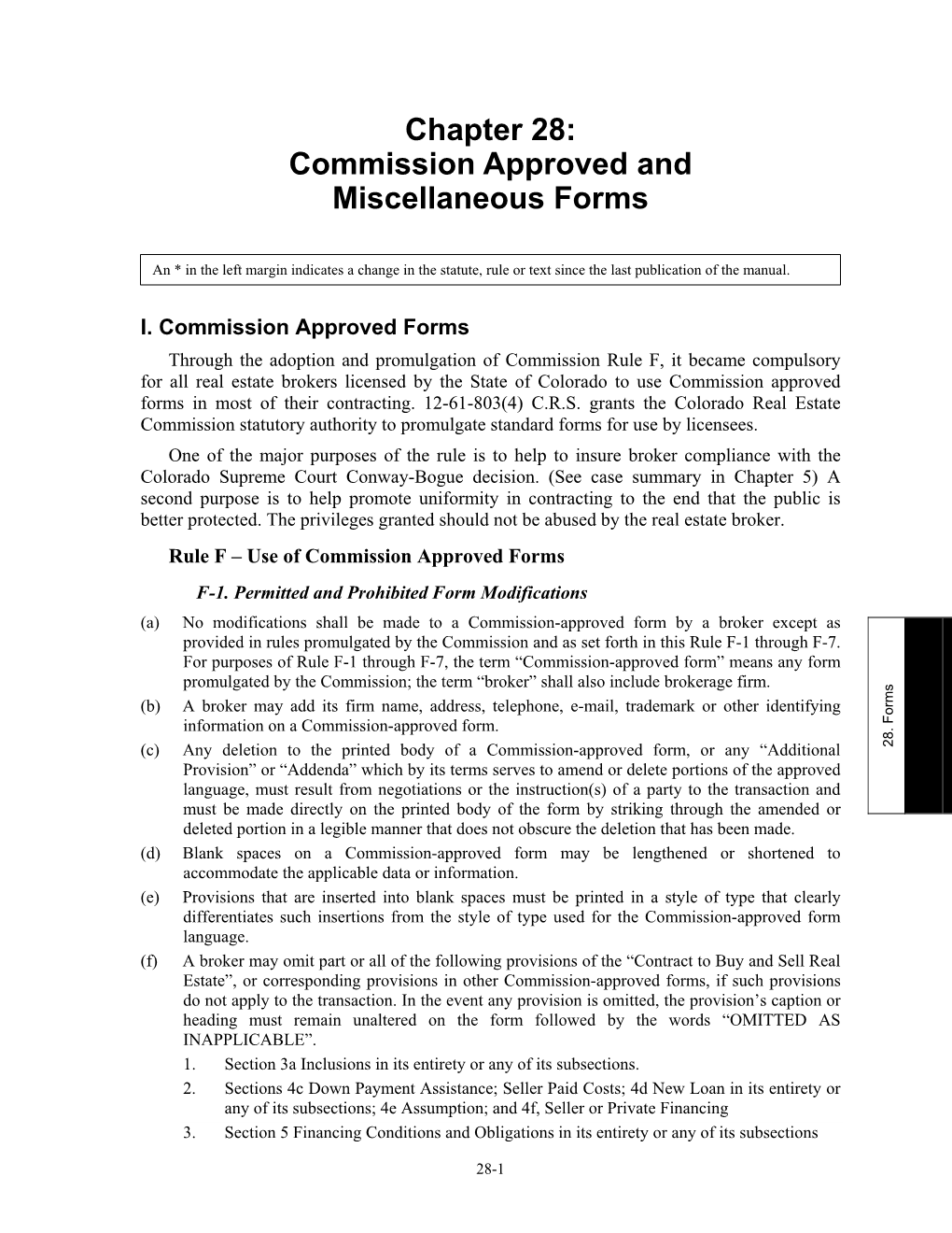 Commission Approved and Miscellaneous Forms