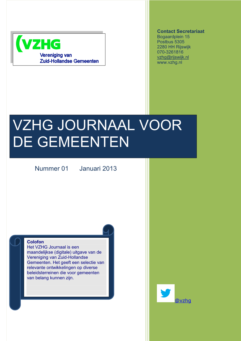 Vzhg Journaal Voor De Gemeenten