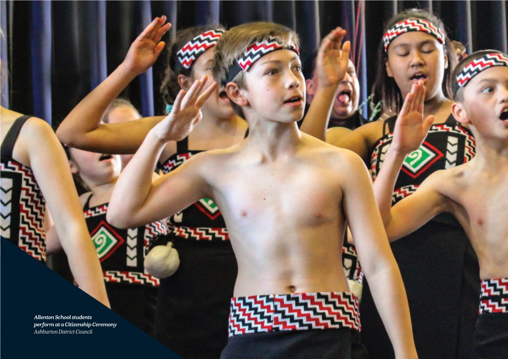 Allenton School Students Perform at a Citizenship Ceremony Ashburton District Council Part 2 OUR STRATEGIC DIRECTION 17