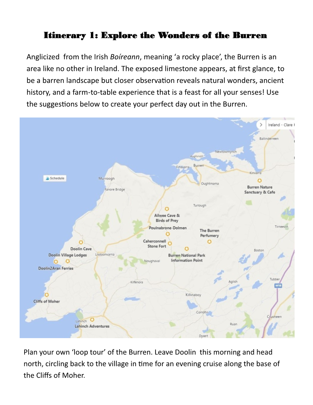 Itinerary 1: Explore the Wonders of the Burren