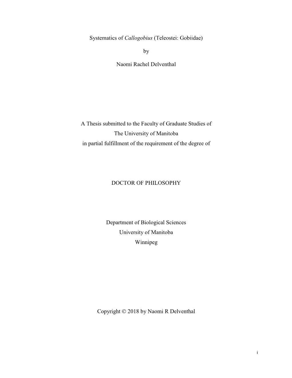 Systematics of Callogobius (Teleostei: Gobiidae)