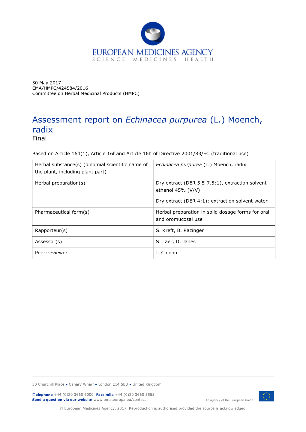 Echinacea Purpurea (L.) Moench, Radix Final