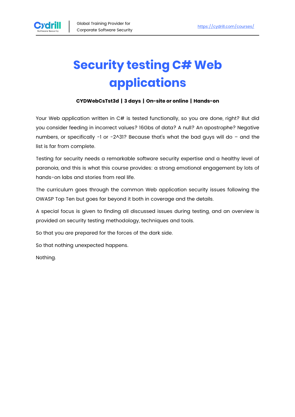 Security Testing C# Web Applications