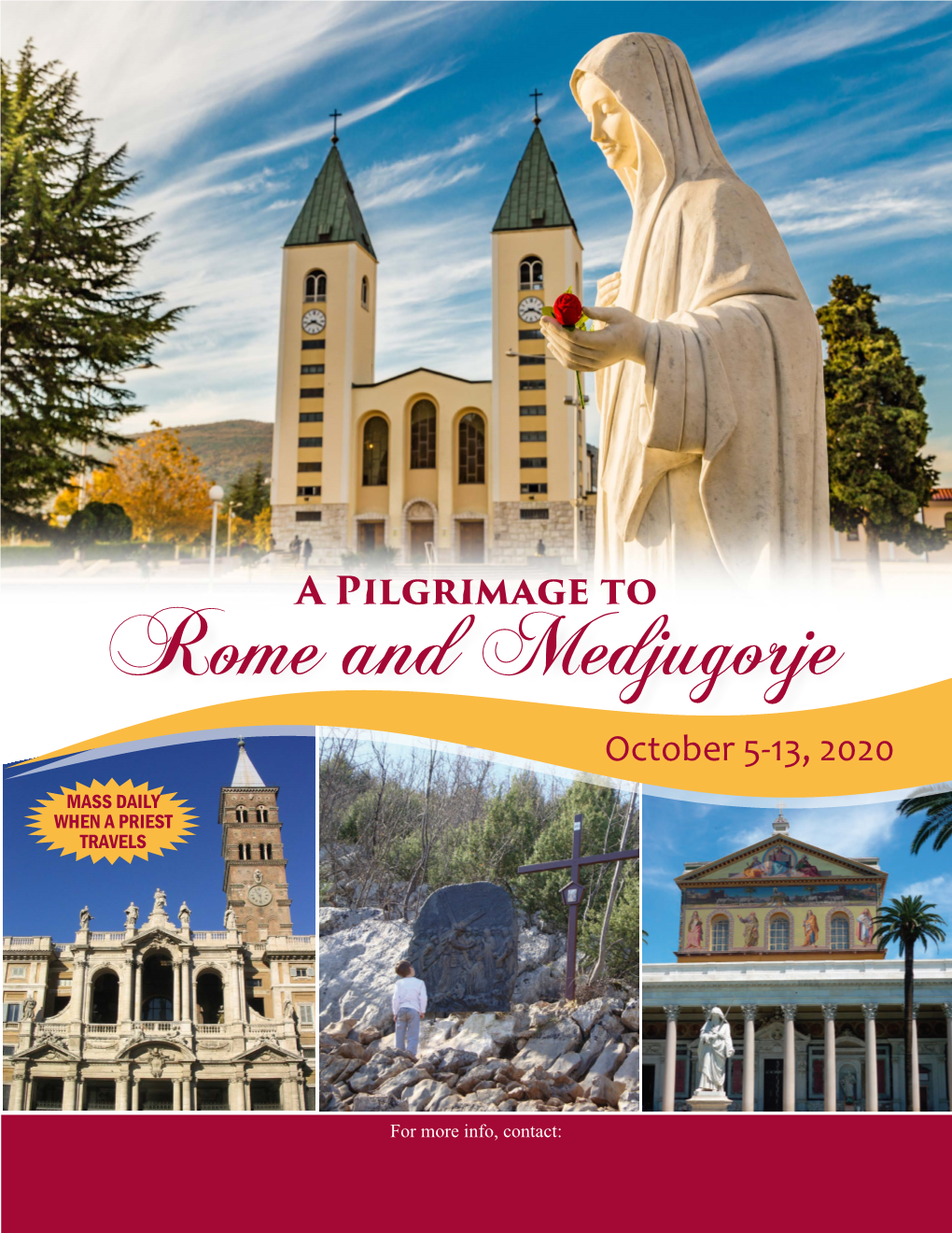 Rome and Medjugorje October 5-13, 2020