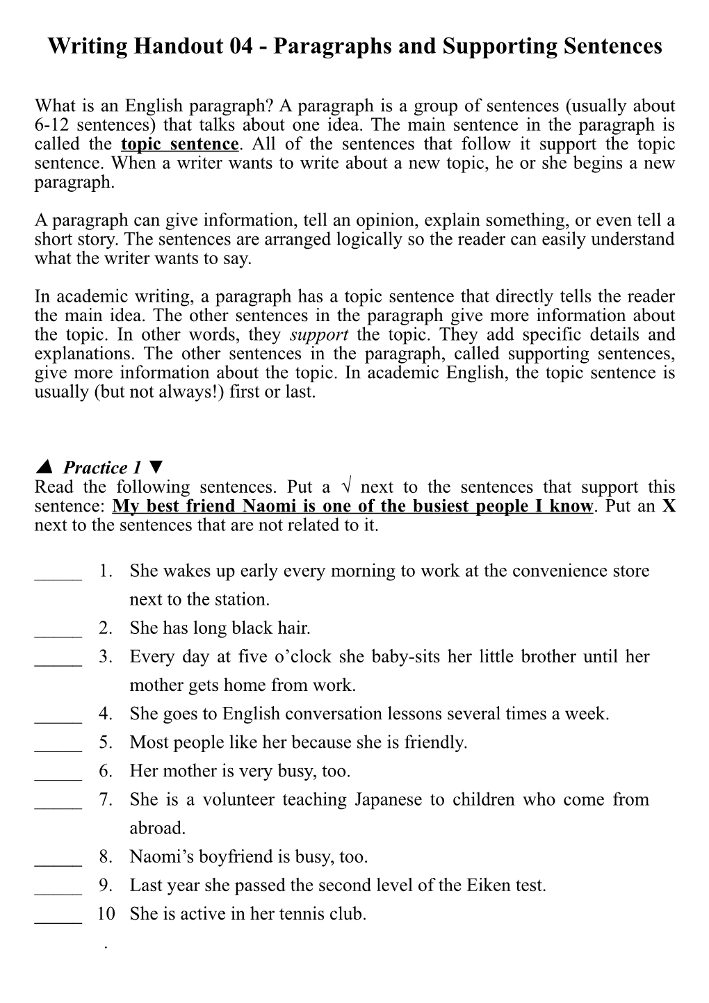 EWI-04-Paragraphs And Supporting Sentences