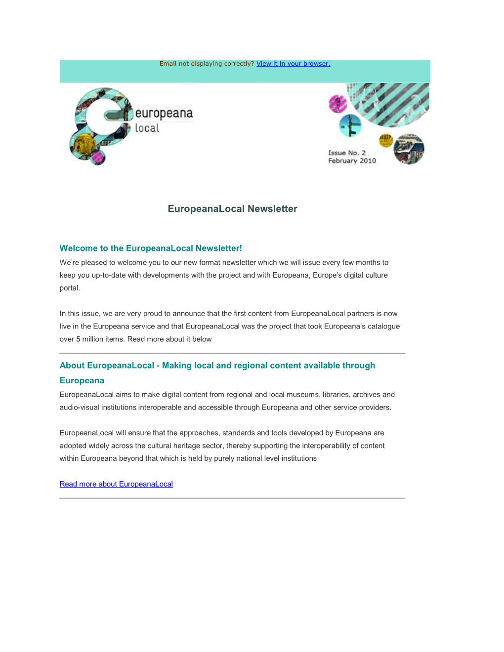 Europeanalocal Newsletter