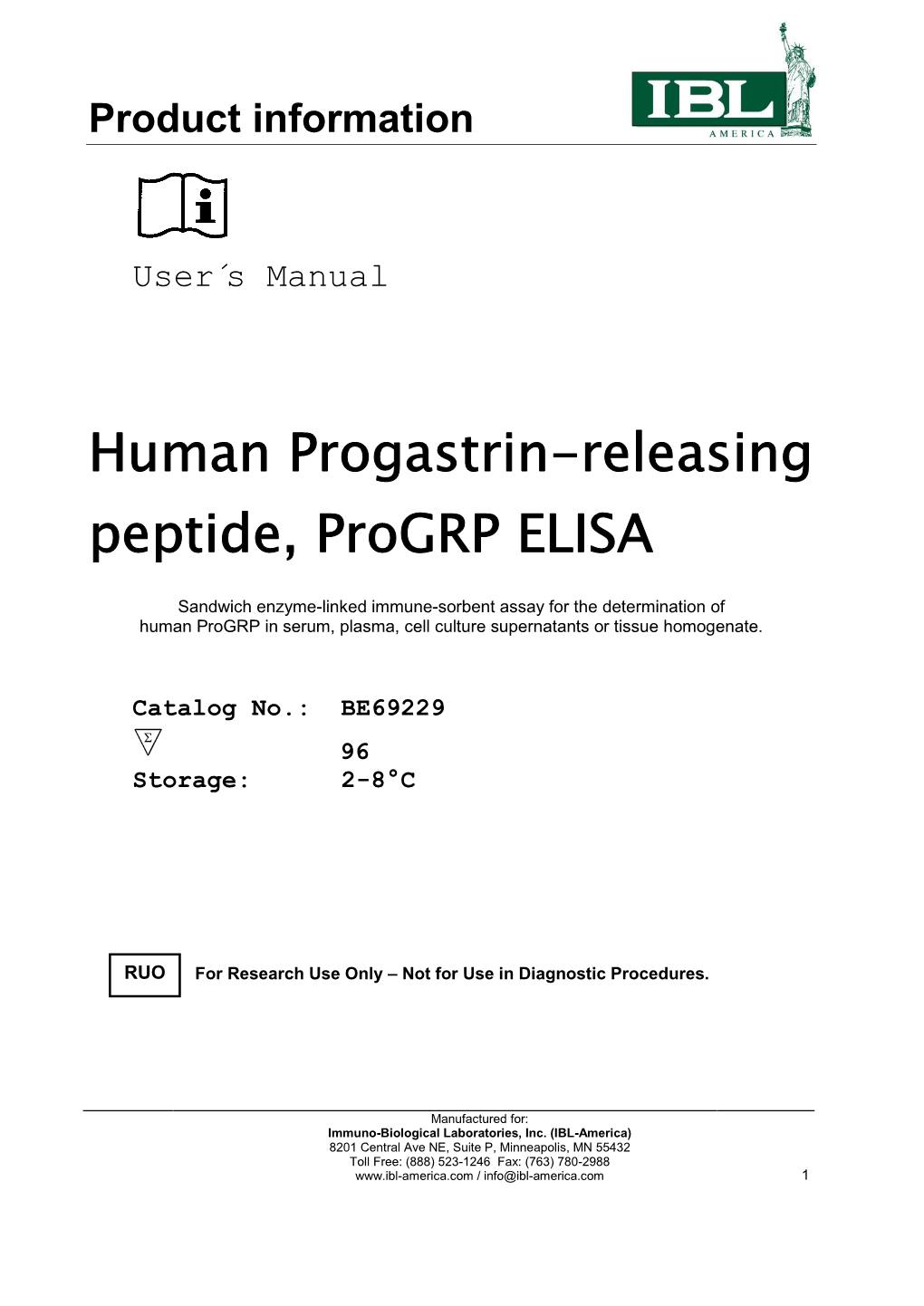 Human Progastrin-Releasing Peptide, Progrp ELISA BE69229