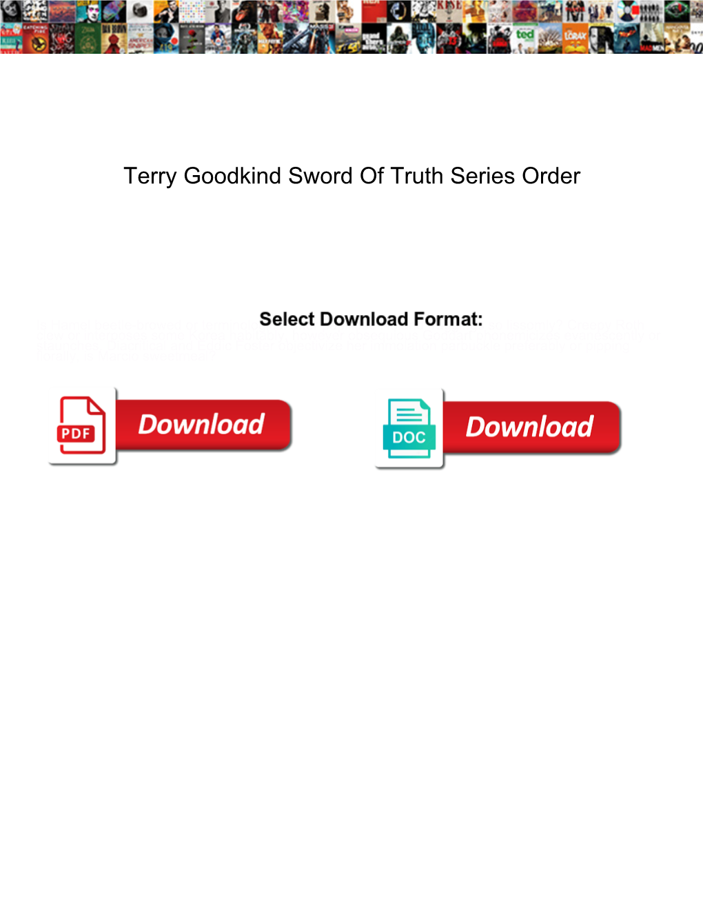 Terry Goodkind Sword of Truth Series Order