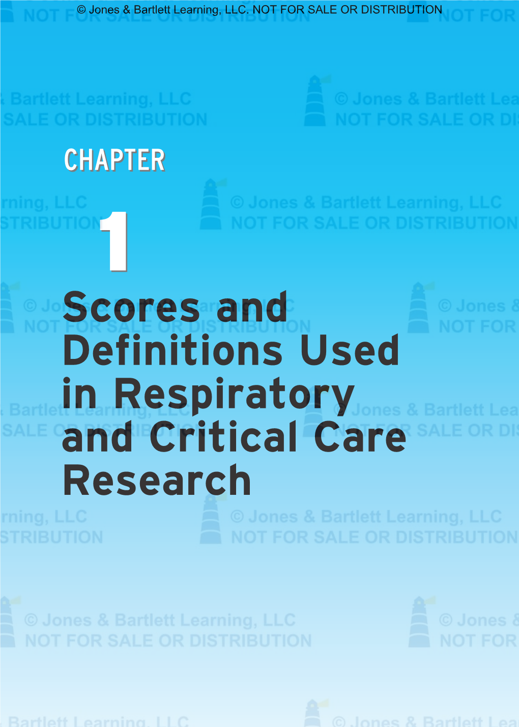 Scores and Definitions Used in Respiratory and Critical Care Research