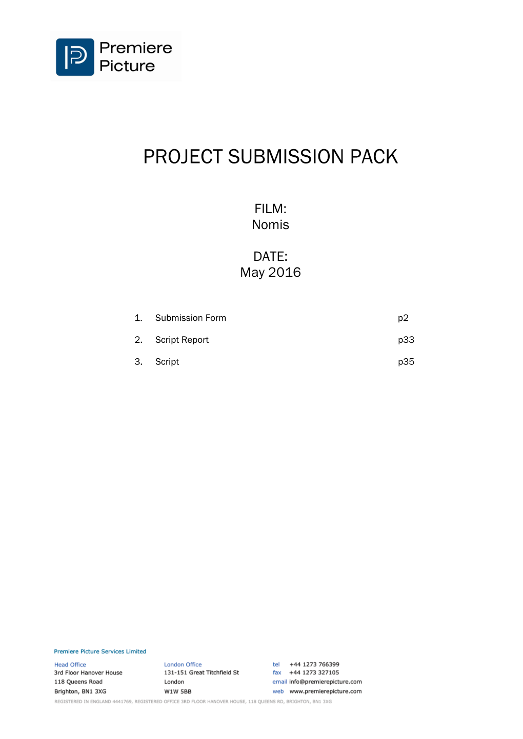 Project Submission Pack