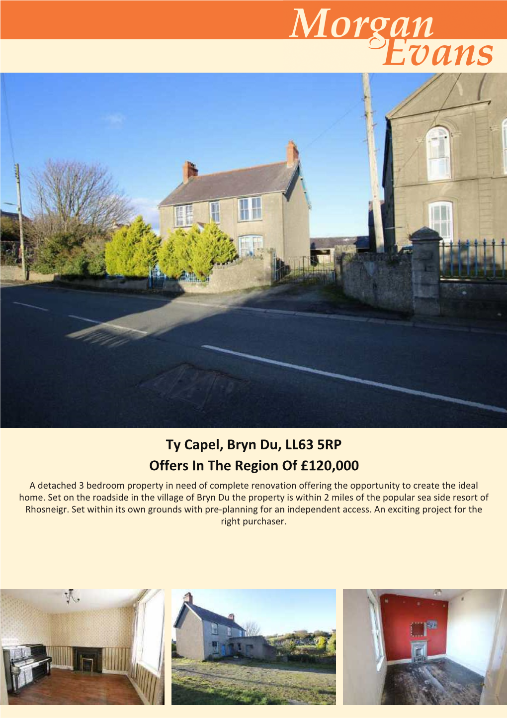 Ty Capel, Bryn Du, LL63 5RP Offers in the Region of £120,000