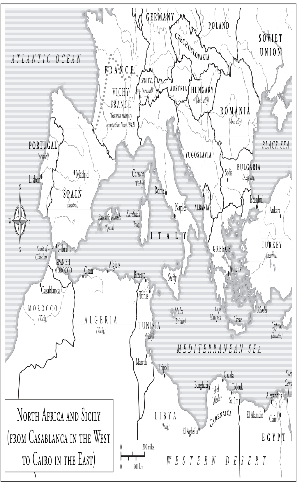 North Africa and Sicily (From Casablanca in the West to Cairo In