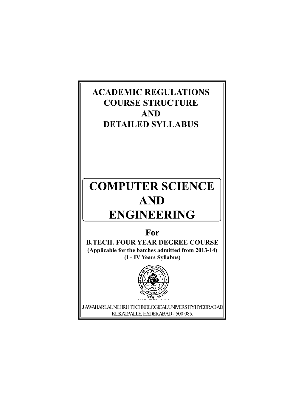 COMPUTER SCIENCE and ENGINEERING for B.TECH