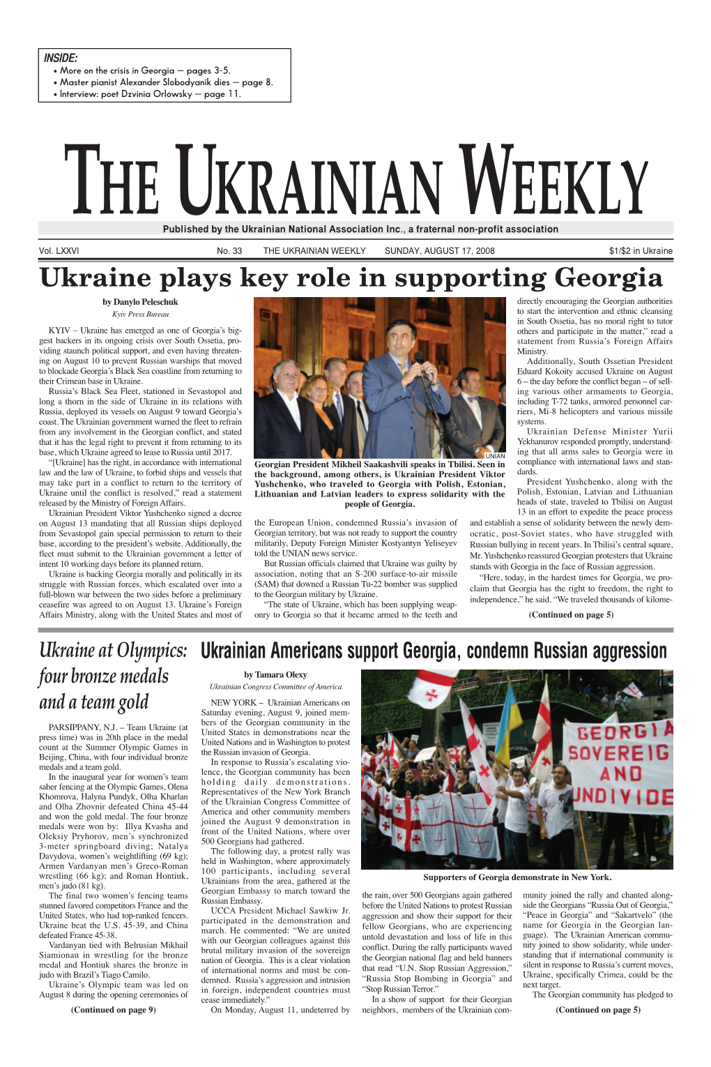 The Ukrainian Weekly 2008, No.33