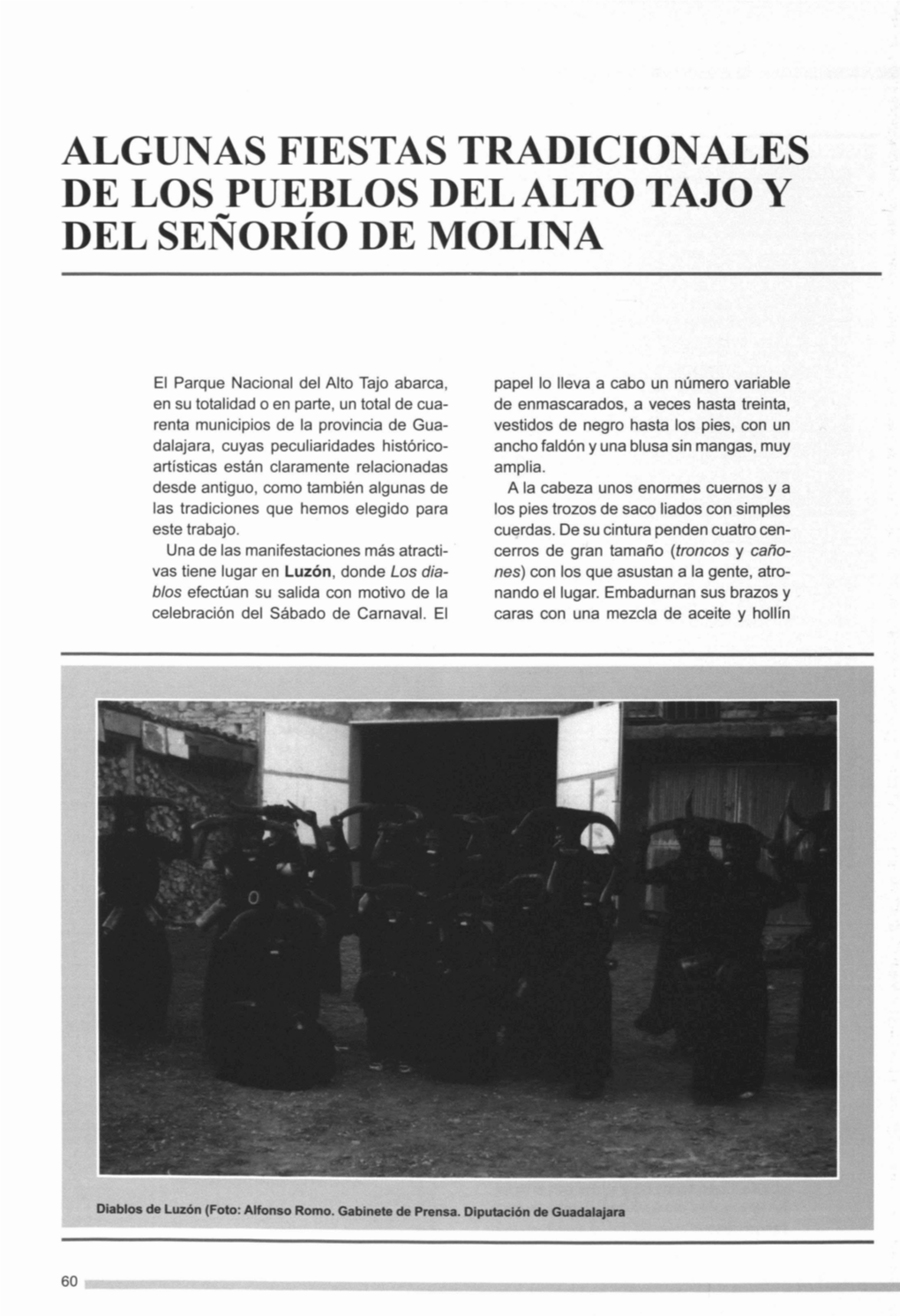 Algunas Fiestas Tradicionales De Los Pueblos Del Alto Tajo Y Del Señorío De Molina