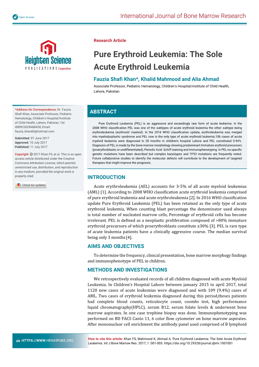 Pure Erythroid Leukemia: the Sole Acute Erythroid Leukemia