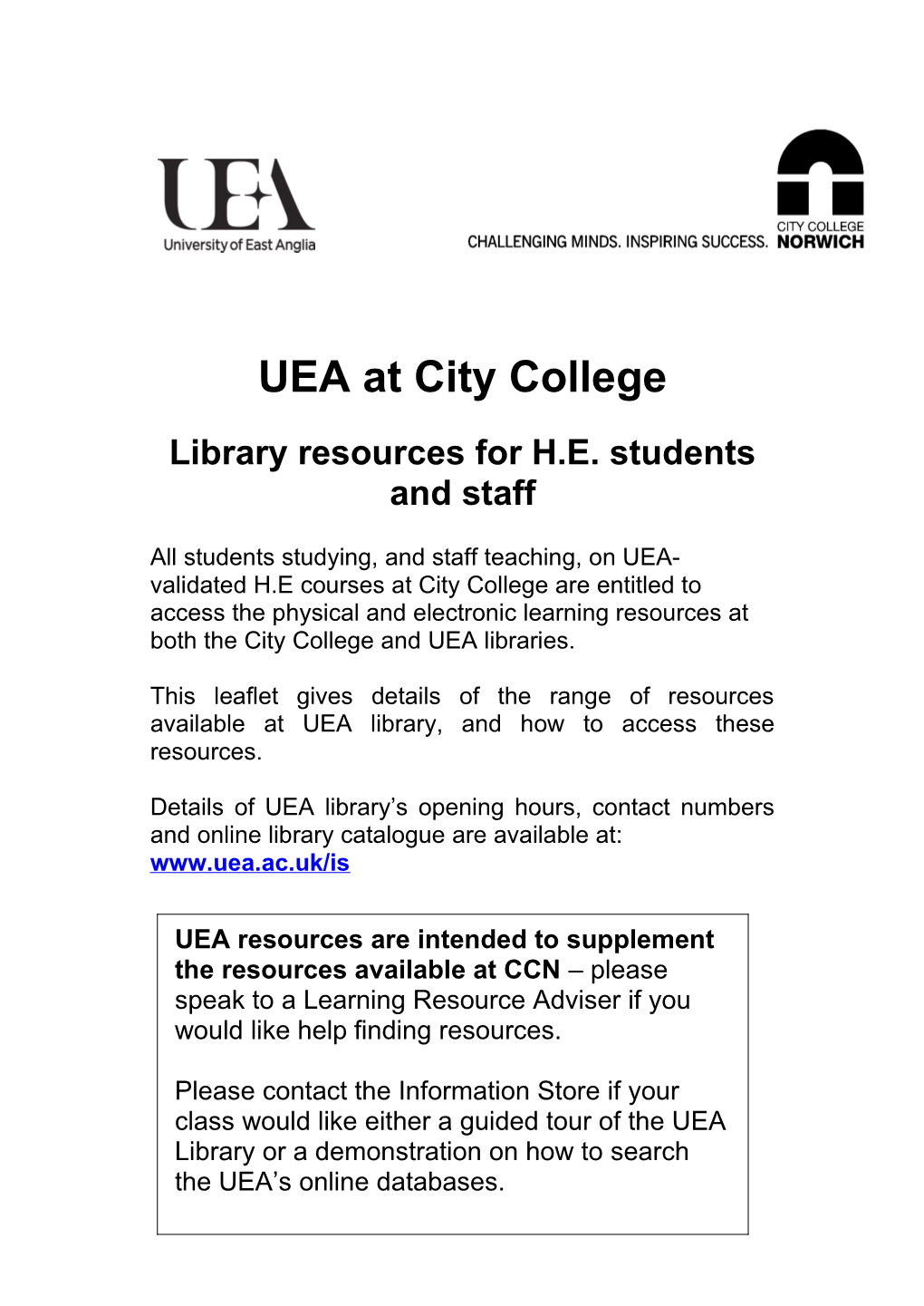 UEA at City College