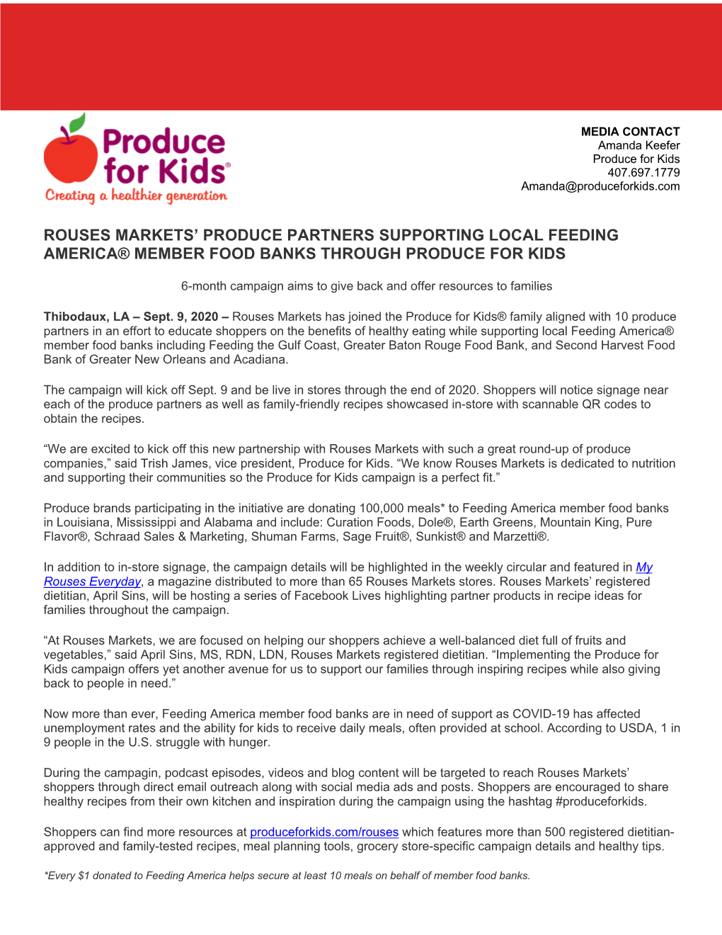 Rouses Markets' Produce Partners Supporting Local