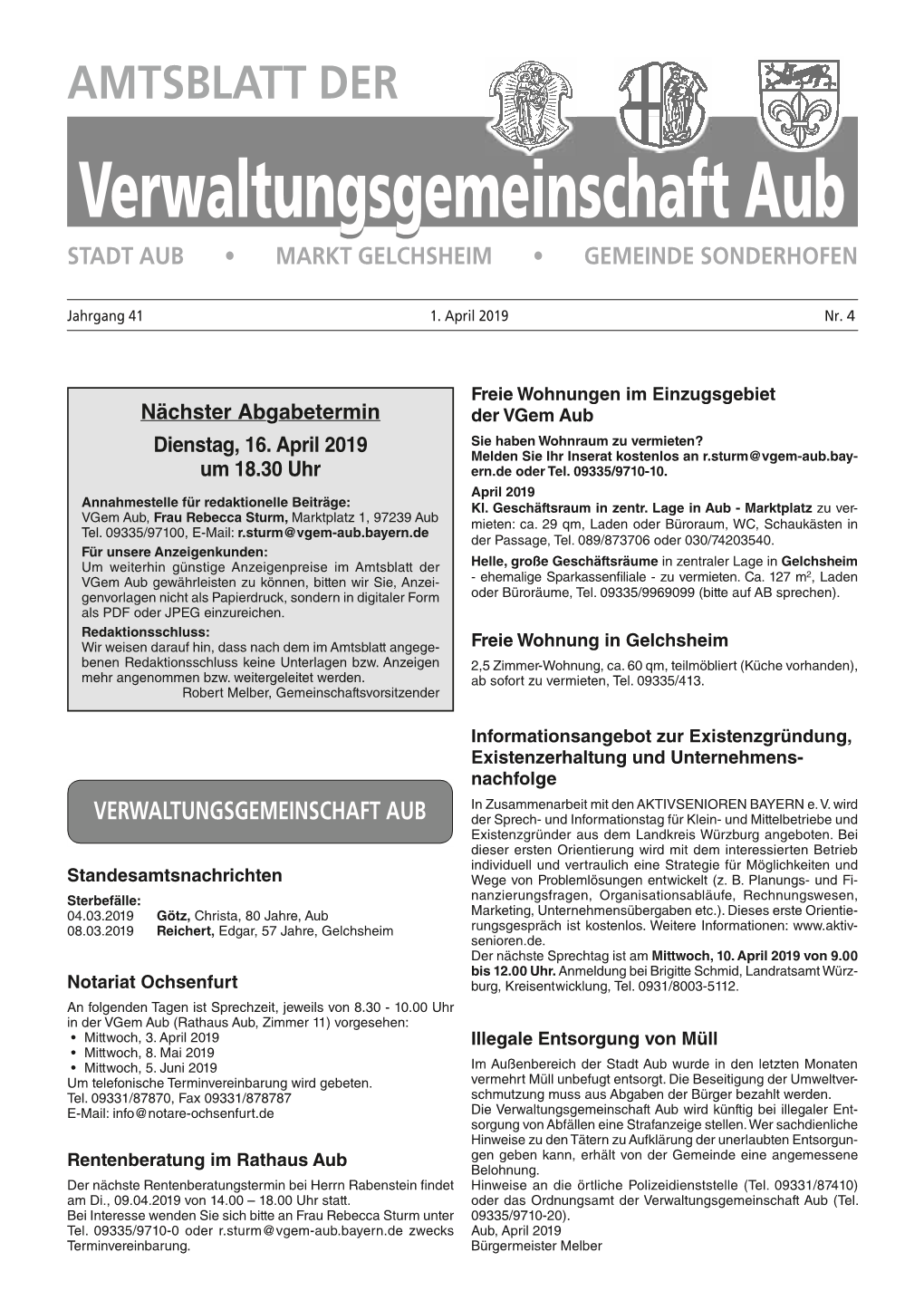 Amtsblatt April 2019