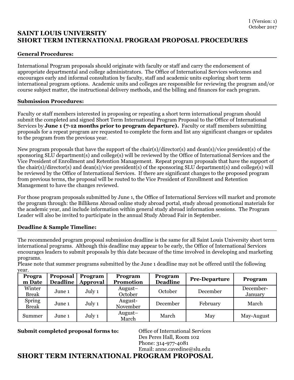 Submitting a Proposal for a Towson University