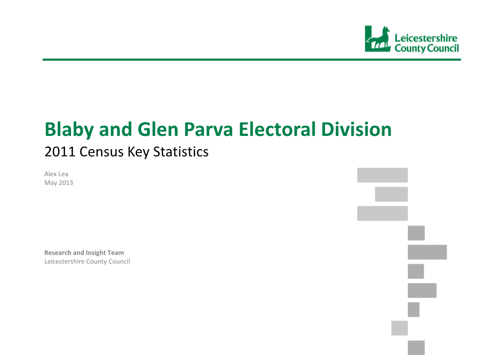 Blaby and Glen Parva Electoral Division 2011 Census Key Statistics