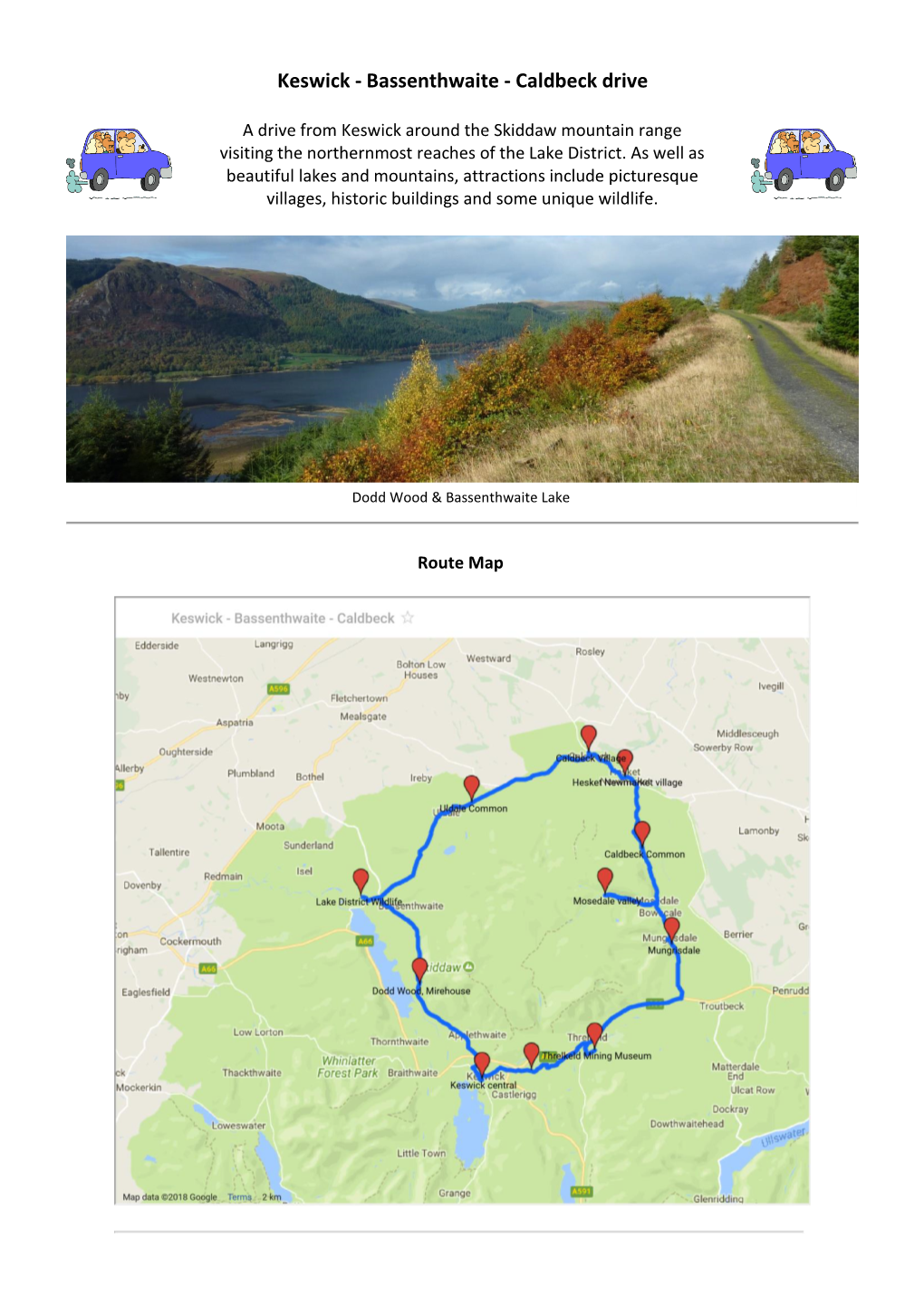 Keswick - Bassenthwaite - Caldbeck Drive