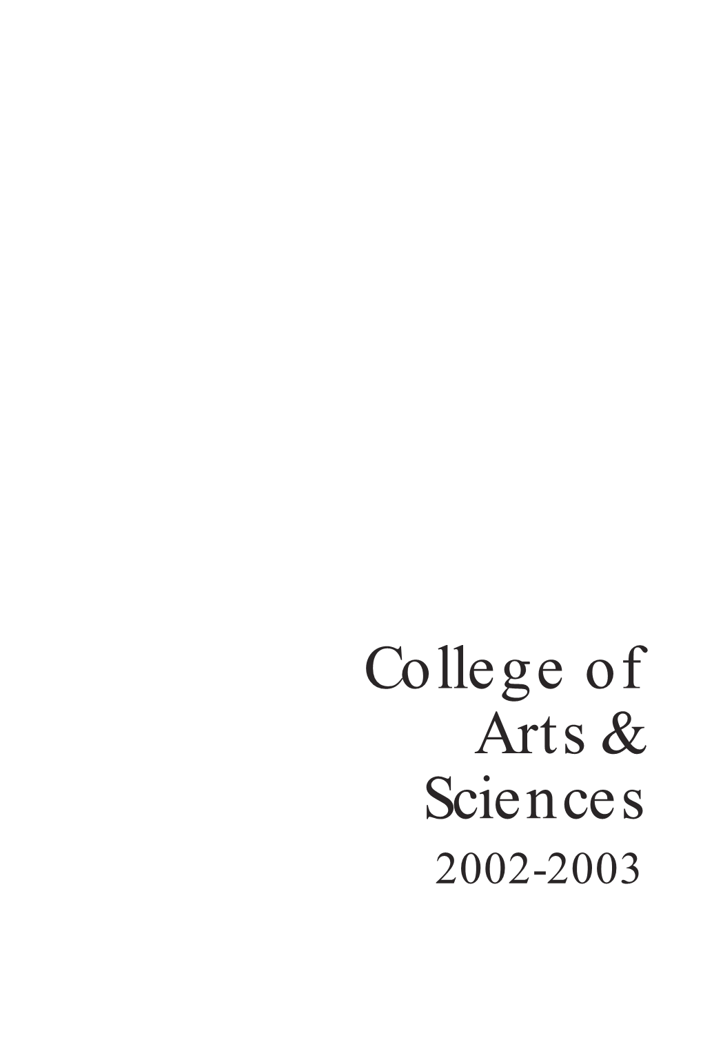 College of Arts & Sciences