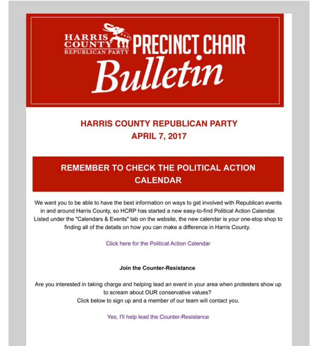 Precinct Chair Bulletin