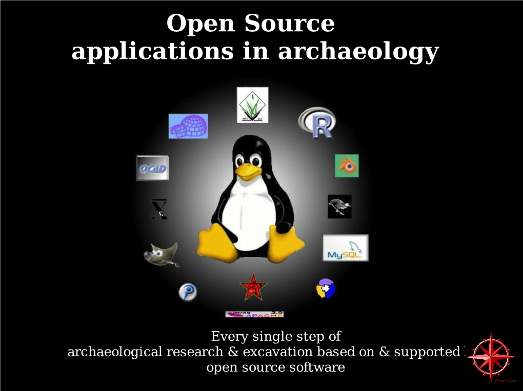 Open Source Applications in Archaeology