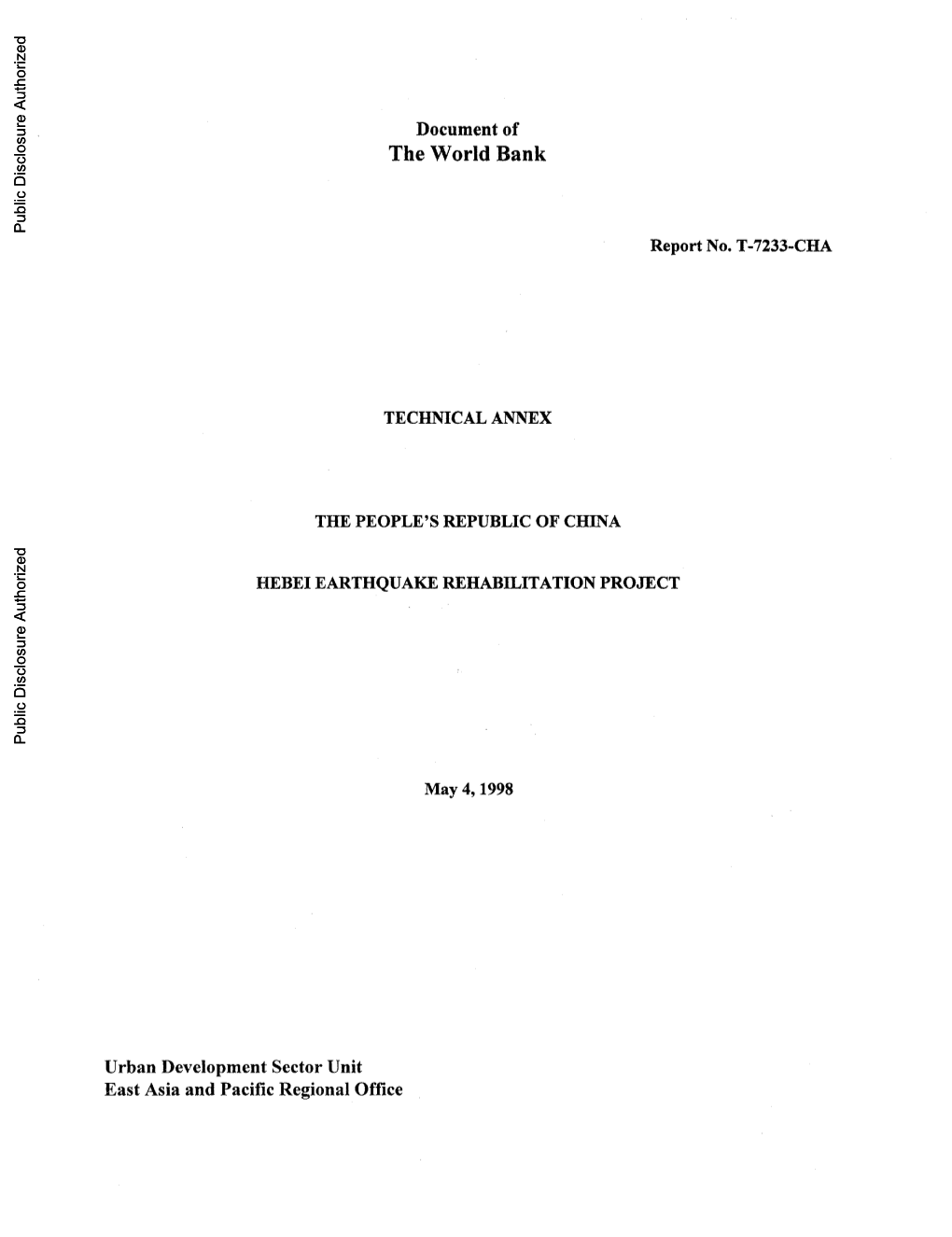 World Bank Document