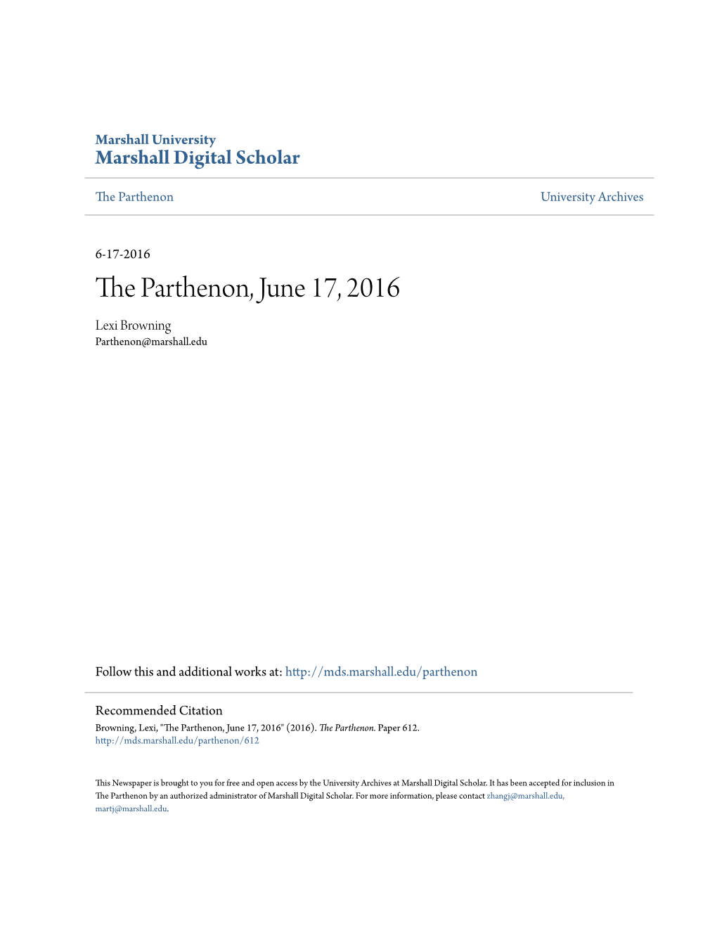 The Parthenon, June 17, 2016