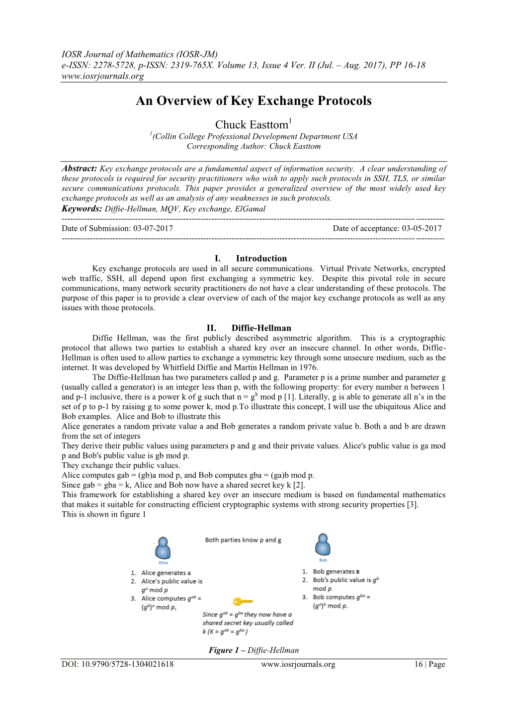 An Overview of Key Exchange Protocols