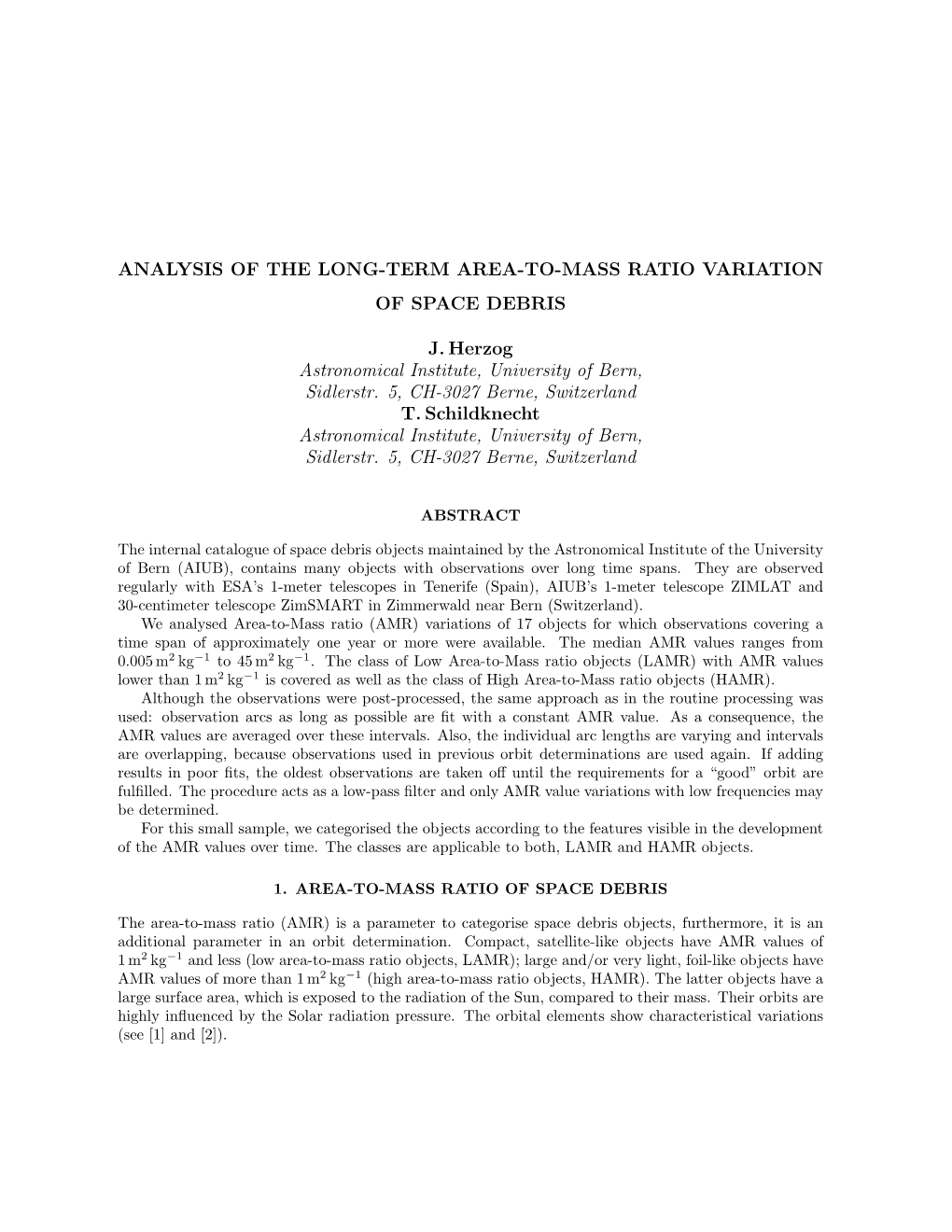 Analysis of the Long-Term Area-To-Mass Ratio Variation of Space Debris