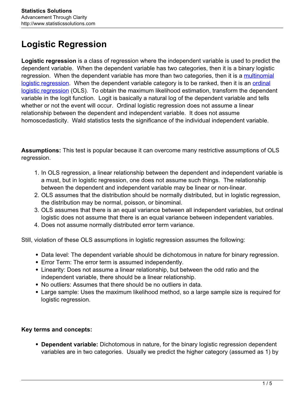 Logistic Regression