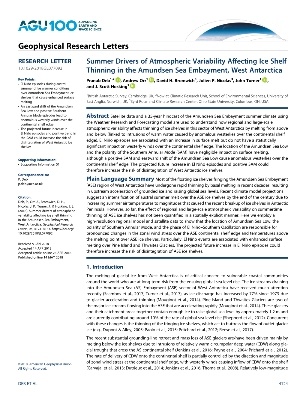 Summer Drivers of Atmospheric Variability Affecting Ice Shelf