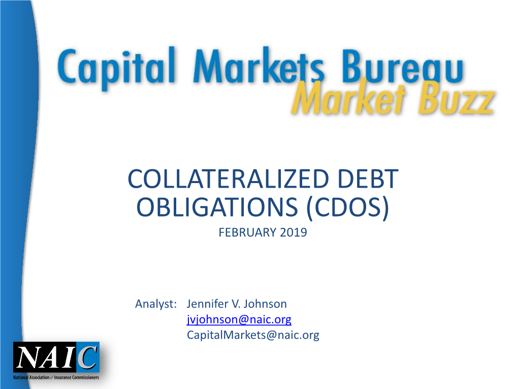 Collateralized Debt Obligations (Cdos) February 2019