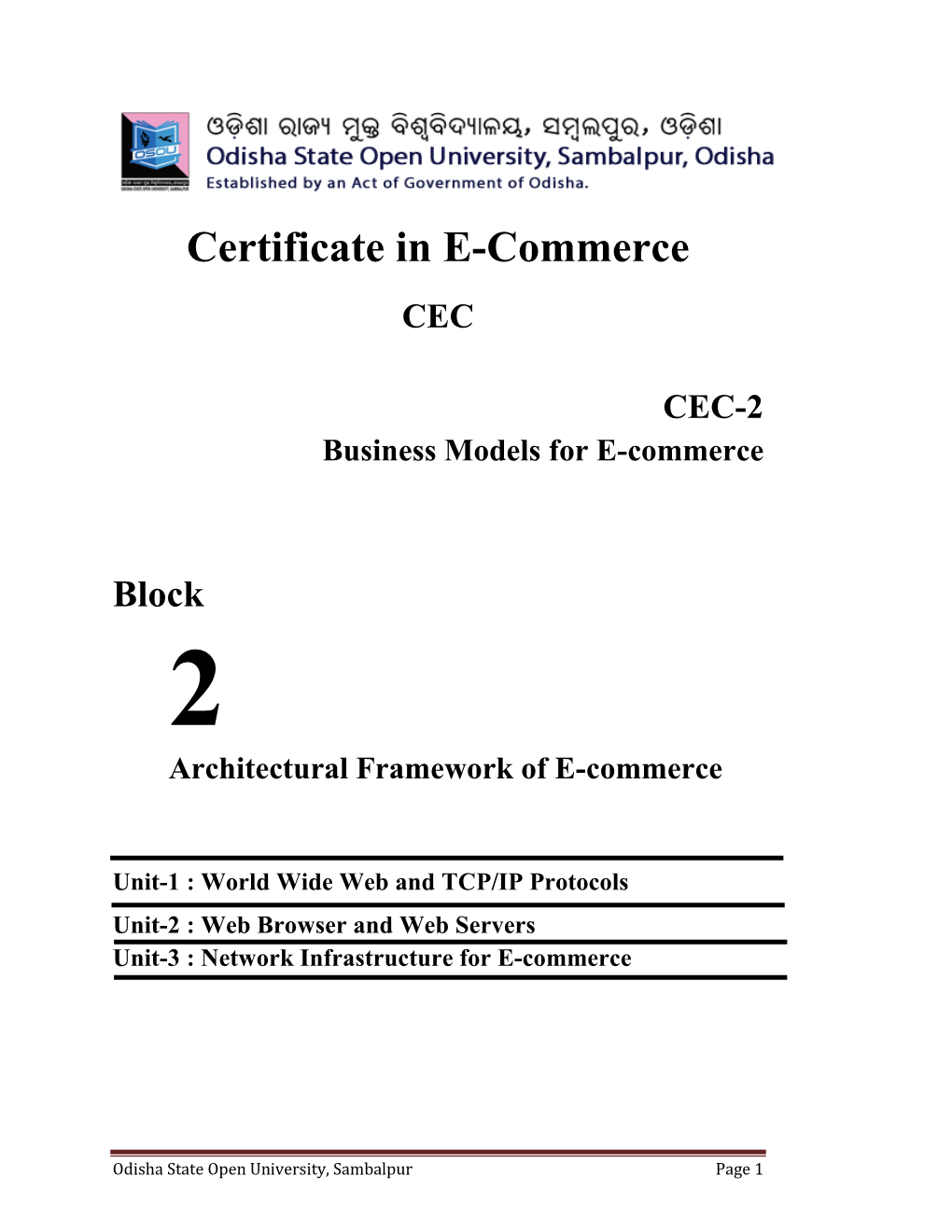 Architectural Framework of E-Commerce