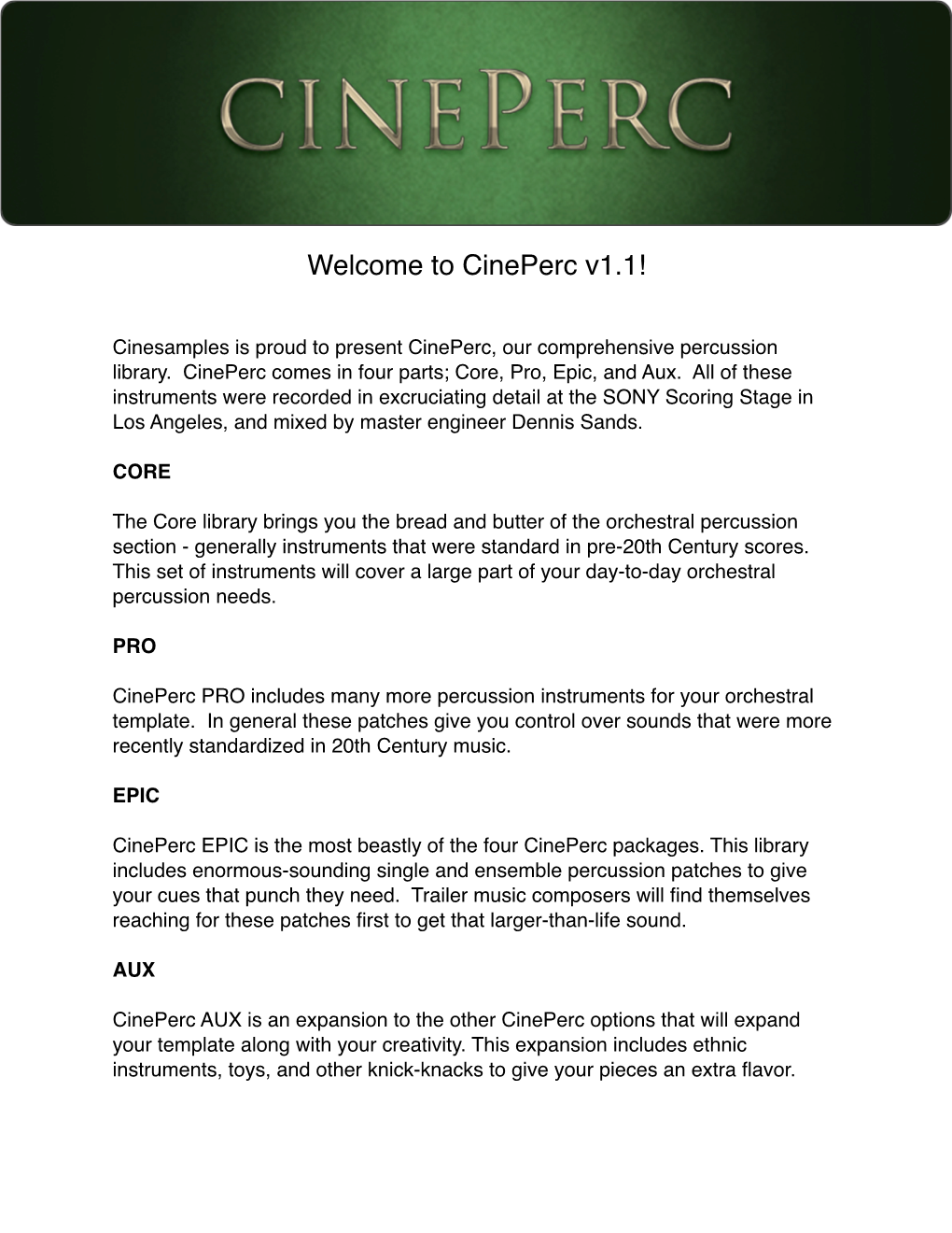 Cineperc 1.1 Manual V3