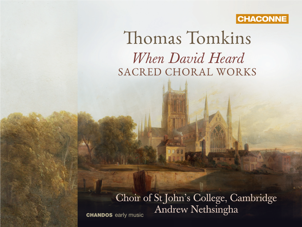 Thomas Tomkins When David Heard Sacred Choral Works