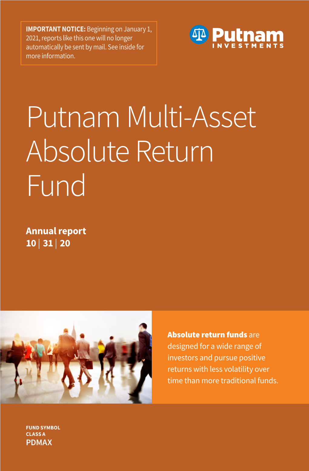 Multi-Asset Absolute Return Fund Annual Report 10 | 31 | 20