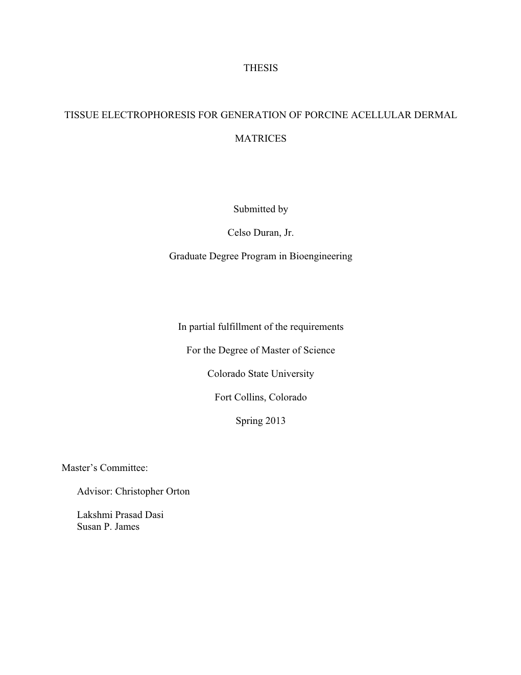 Thesis Tissue Electrophoresis For