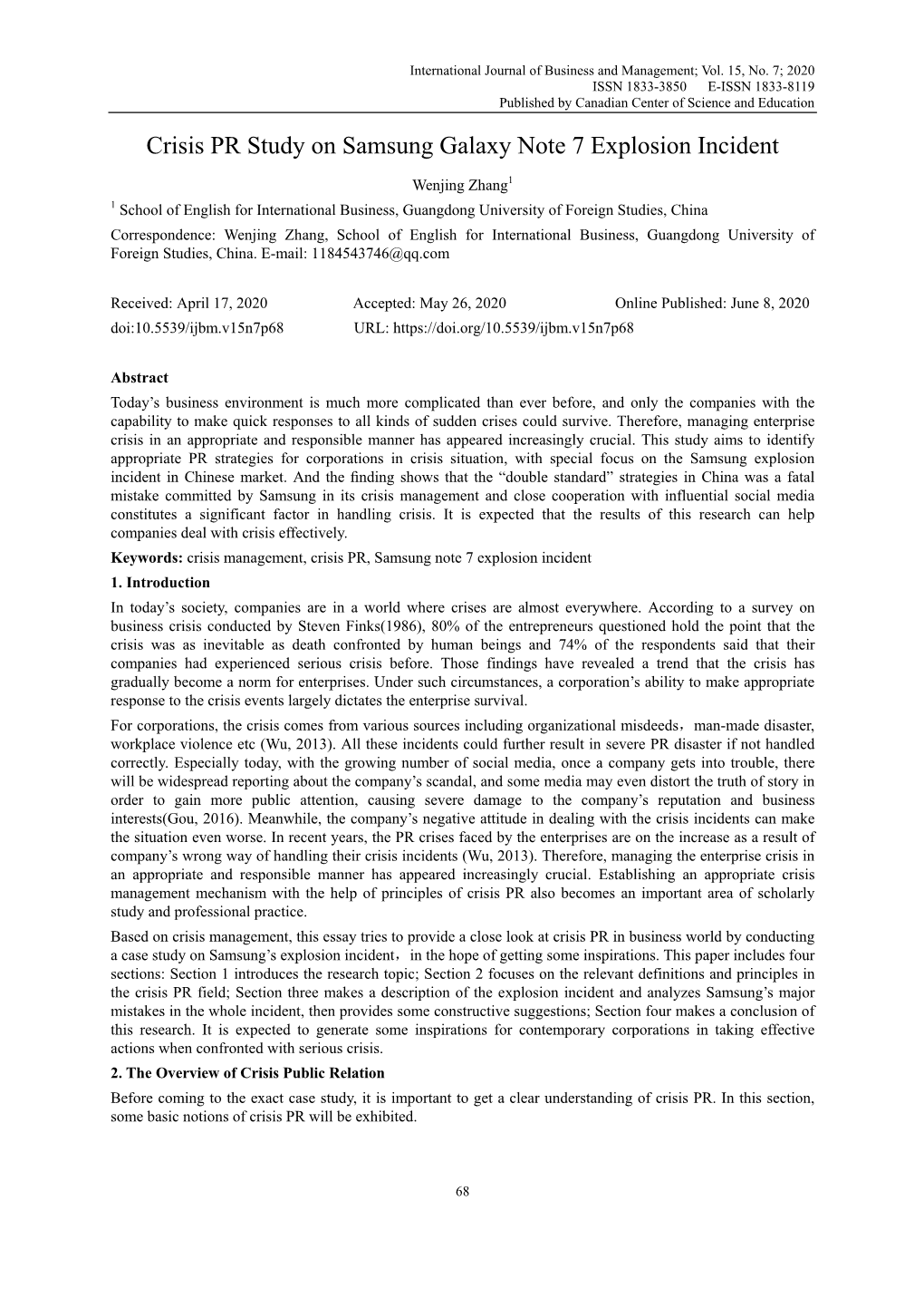 Crisis PR Study on Samsung Galaxy Note 7 Explosion Incident